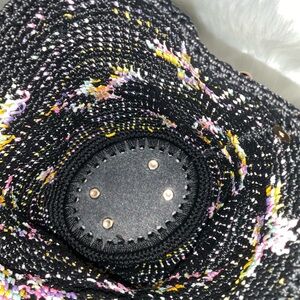 Handmade Black and Multicolor Designer Crochet Bag